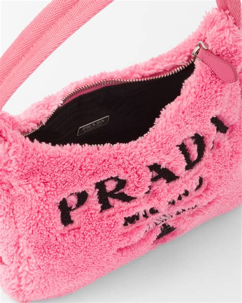 prada terry mini bag pink|More.